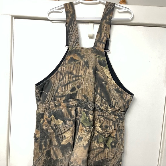VTG CAMO OVERALLS REAL TREE CAMOUFLAGE HUNTING OUTDOOR AOP PANTS CARGO MOSSY OAK - Picture 8 of 13